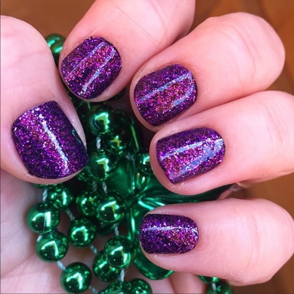 *Retired* Color Street: Ibiza Nights | Purple Black Glitter Sparkle Party Fall - Picture 5 of 13